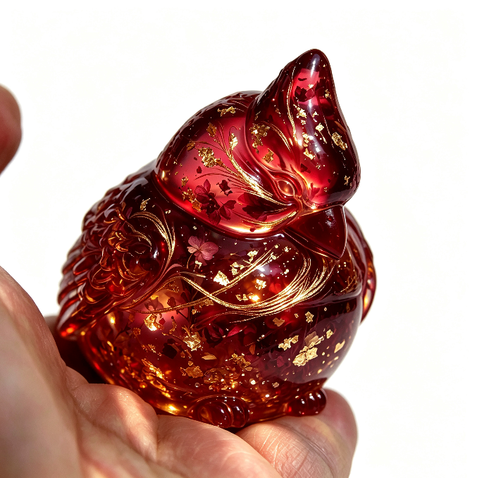Red Cardinal Bird Decorative Figurine Resin Mold