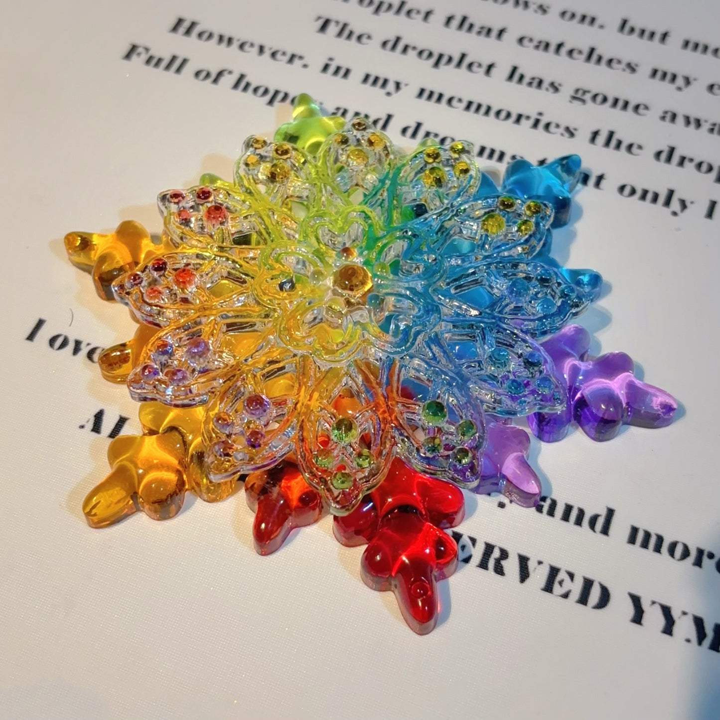 Handmade Double-Layer Rotating Snowflake Ornament Resin Mold