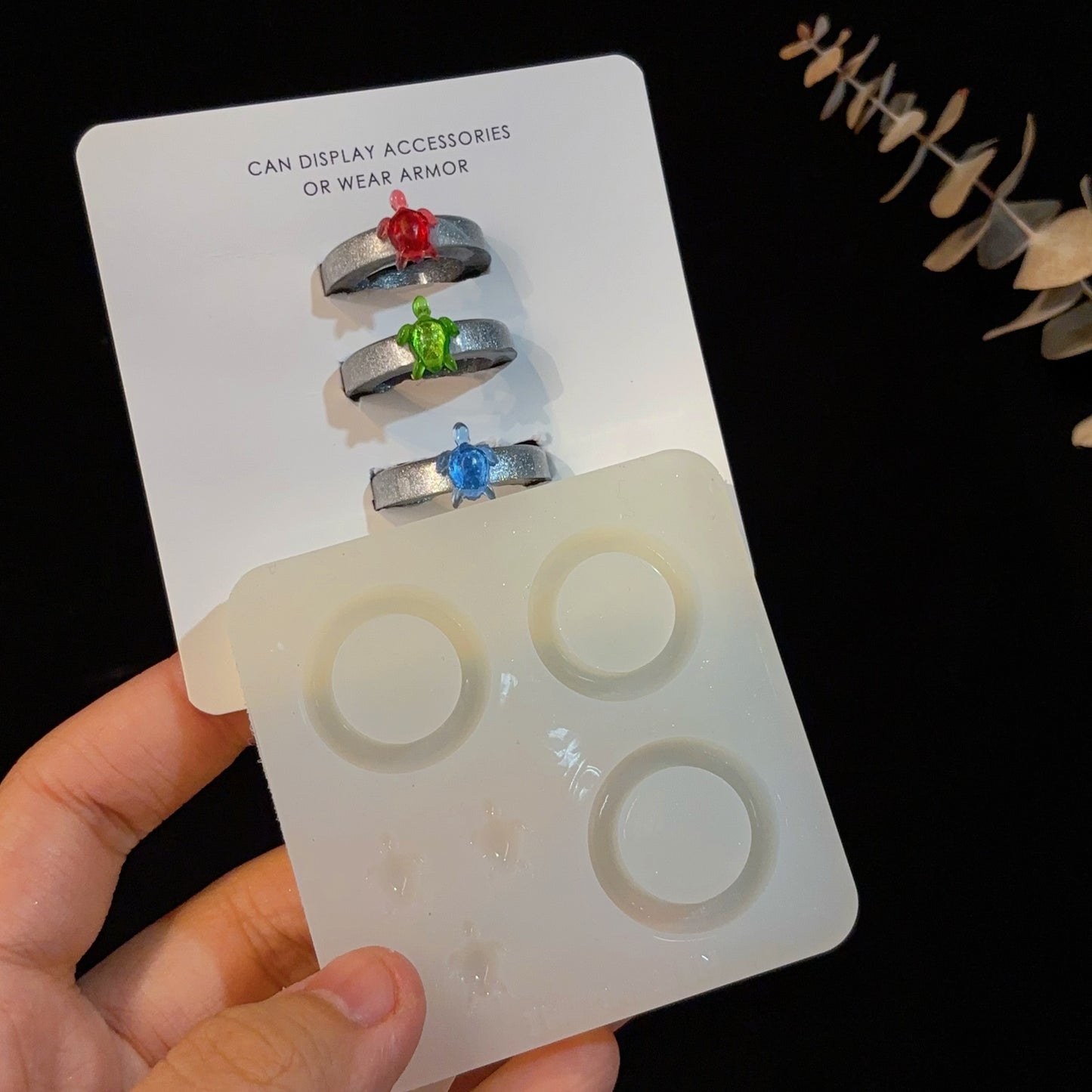 Handmade Mini Turtle Ring Resin Mold