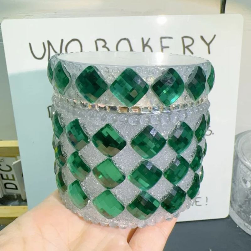 Handmade Diamond Large-Capacity Storage Jar Resin Mold
