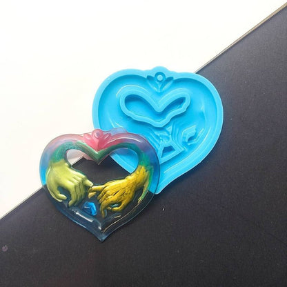 Couple Holding Hands Pendant Resin Mold