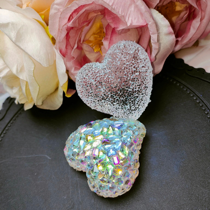 Handmade Diamond Slanted Heart Resin Mold
