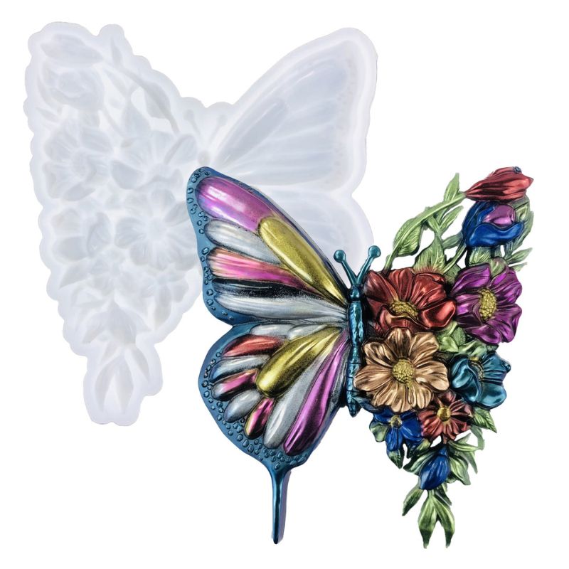 Butterfly Flower Wall Hanging Resin Mold