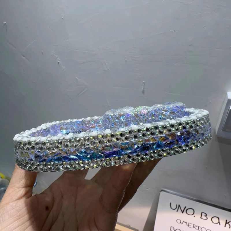 Handmade Diamond Large-size Hello Kitty Storage Dish Resin Mold