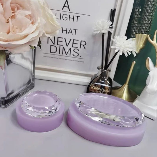 Molde de resina para base de adorno de diamantes de cristal hecho a mano 