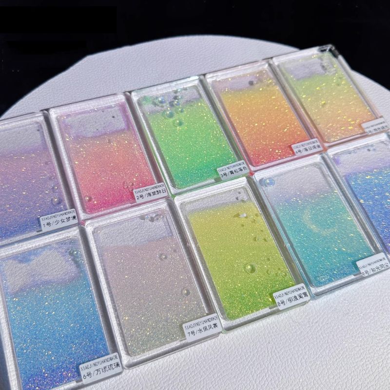 10 Colors Laser Gradient Diamond Glitter for Resin