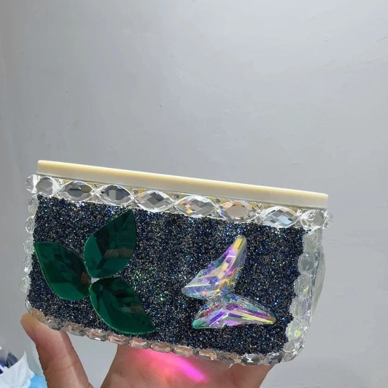Handmade Diamond Large Capacity Storage Box Resin Mold