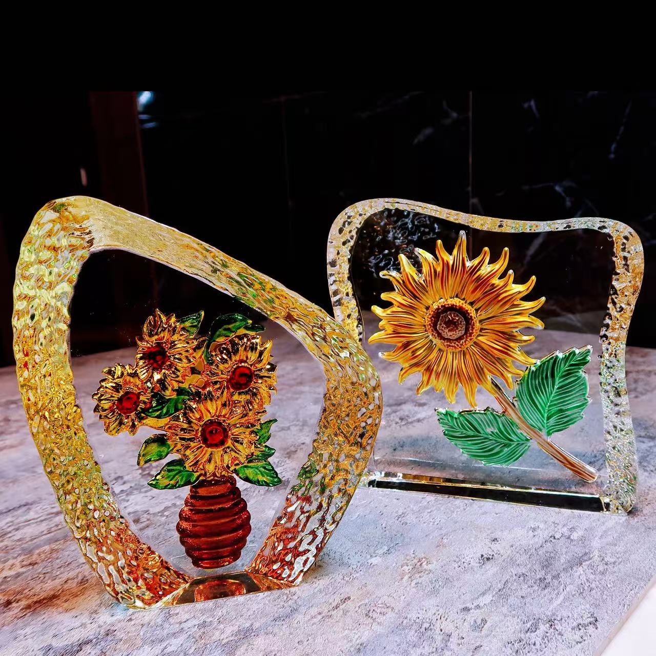 Handmade Crystal Sunflower Ornament Resin Mold