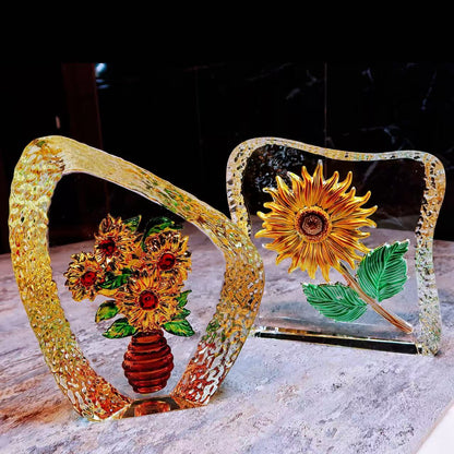 Handmade Crystal Sunflower Ornament Resin Mold