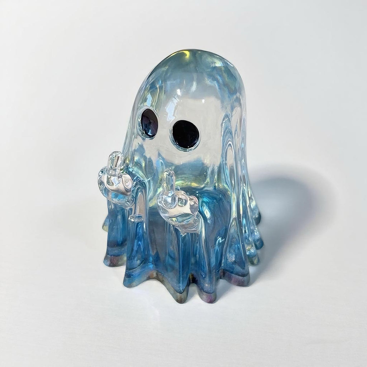 Handmade Shiny Middle Finger Ghost Ornament Resin Mold