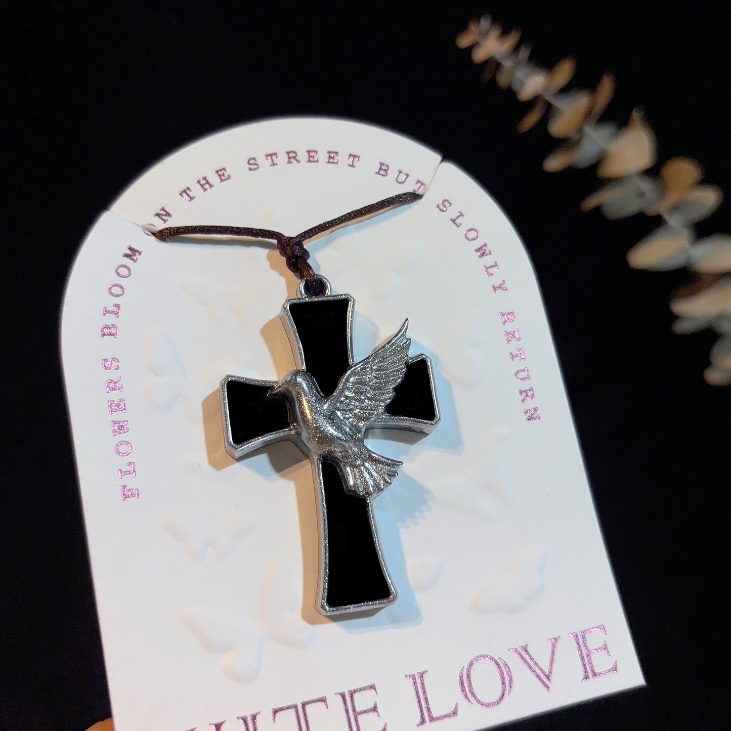 Handmade Dove & Sacred Heart Cross Pendant Resin Mold