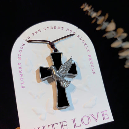 Handmade Dove & Sacred Heart Cross Pendant Resin Mold