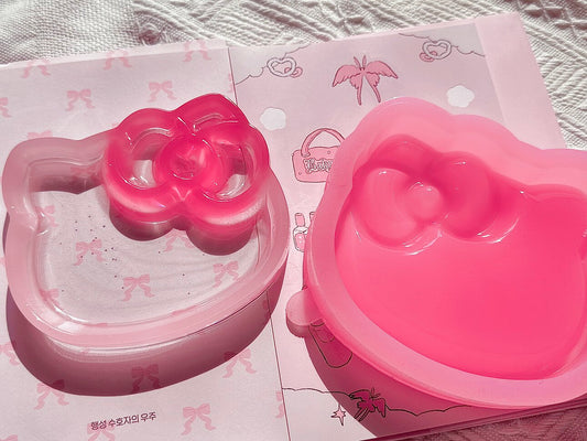 Handmade Cute Hello Kitty Plate Storage Resin Mold