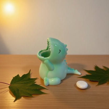 Handmade Cute Roaring Dinosaur Pen Holder Resin Mold