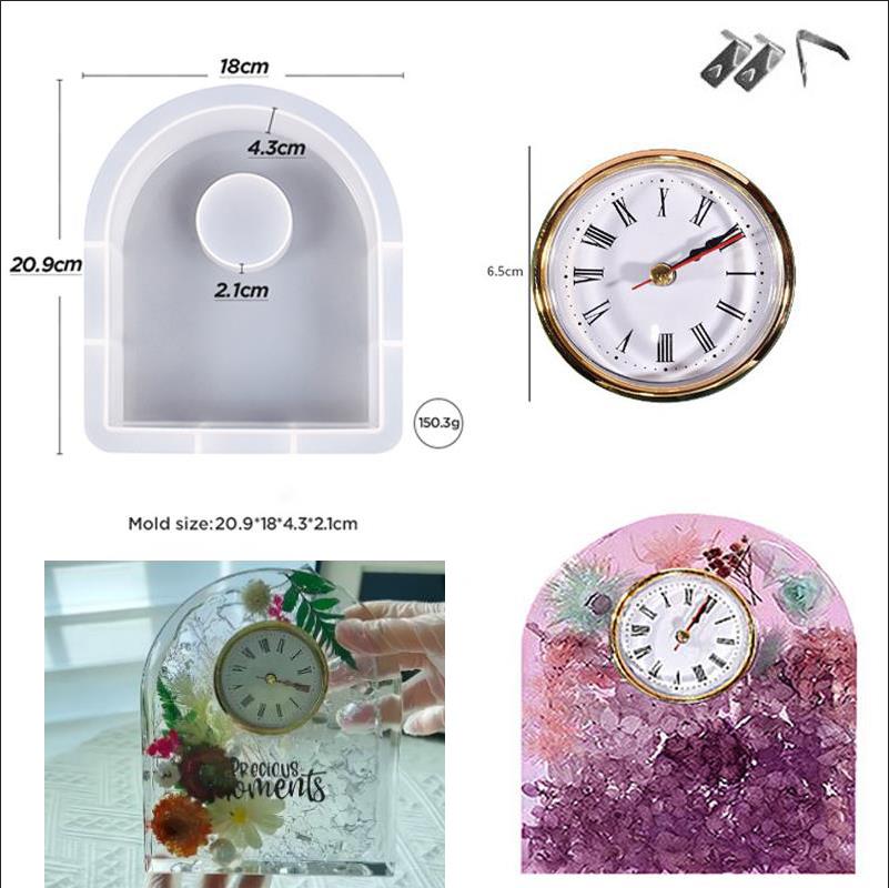 Arched Clock Ornament Resin Mold Set
