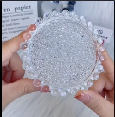 Handmade Round Diamond Pearl Tray Resin Mold