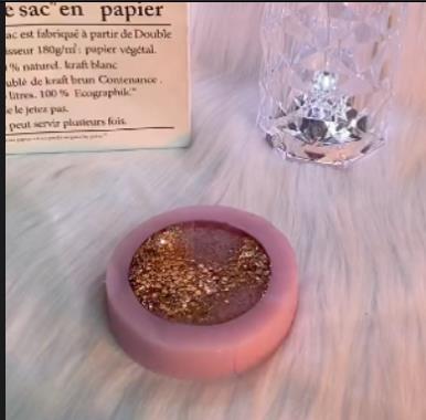 Handmade Round Diamond Pearl Tray Resin Mold