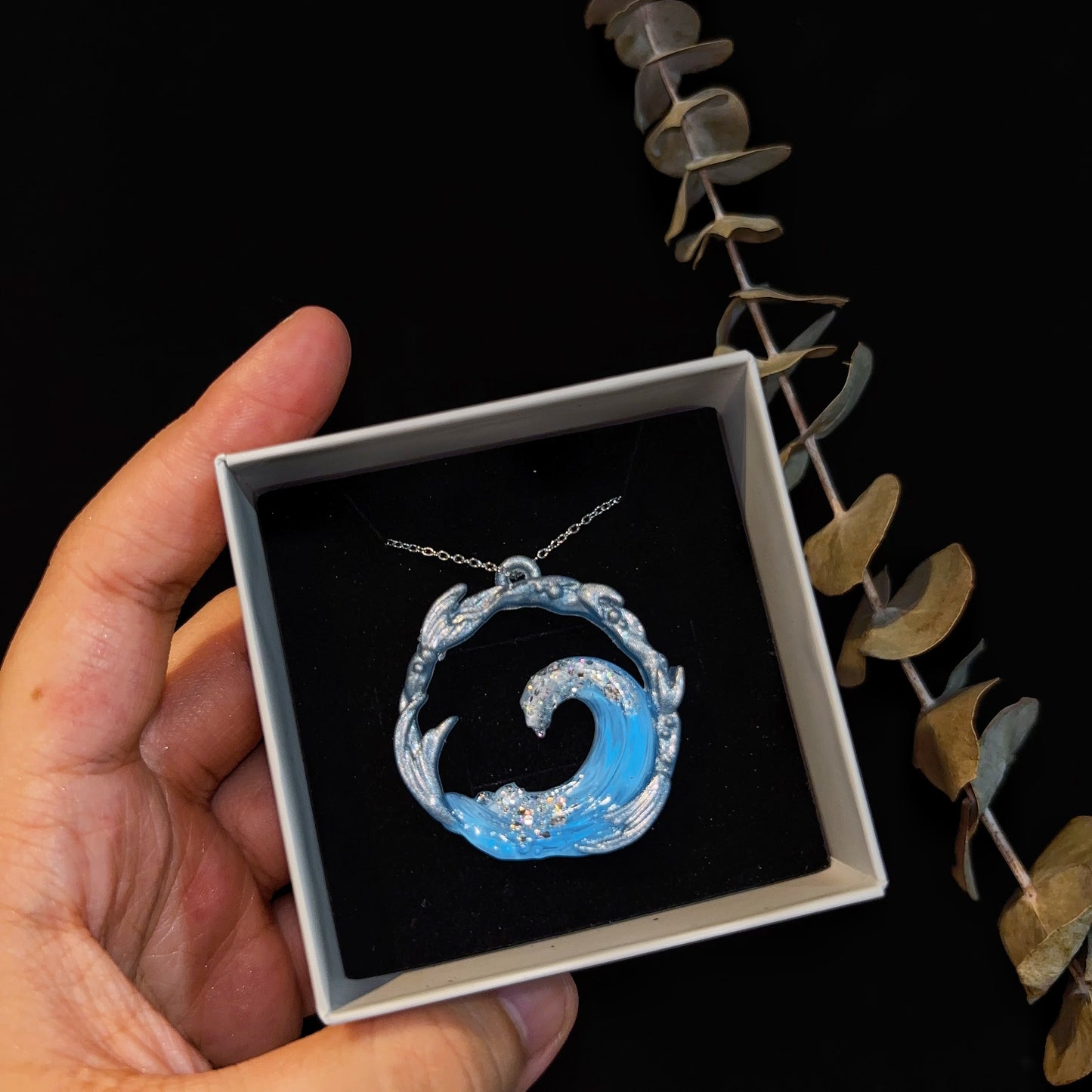 Handmade Wave Jewelry Pendant Resin Mold
