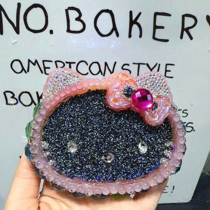 Handmade Diamond Large-size Hello Kitty Storage Dish Resin Mold