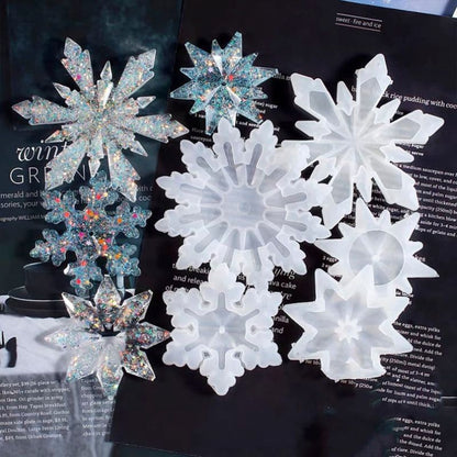 5-piece Snowflake Mold Snowflake Pendant