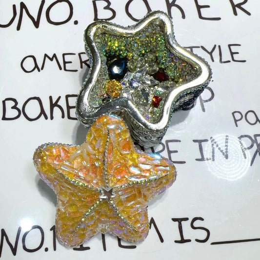 Handmade Luxury Diamond Starfish Storage Jar Resin Molds