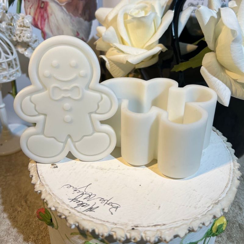 Handmade Cute Gingerbread Man Storage Resin Mold