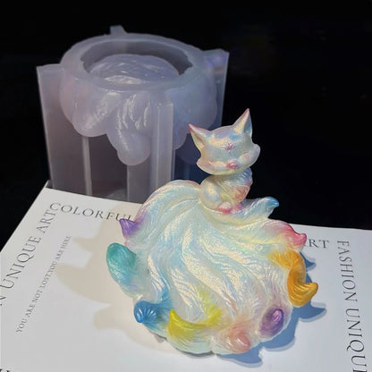 Handmade Nine-Tailed Fox Dish Resin Mold