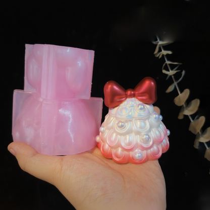 Handmade Bow Christmas Tree Storage Jar Resin Molds