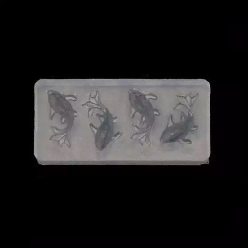 4 Cavity Miniature Koi Fish Silicone Mold