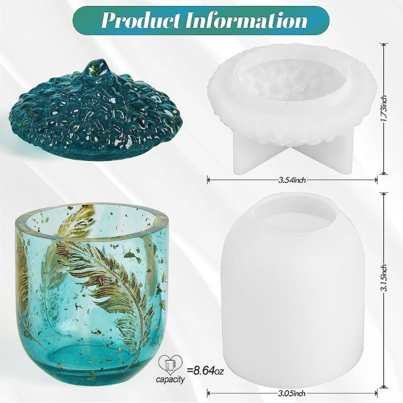 Acorn Jar Resin Molds Silicone with Lid – IntoResin