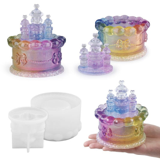 Castle Cake Storage Box Resin Mold