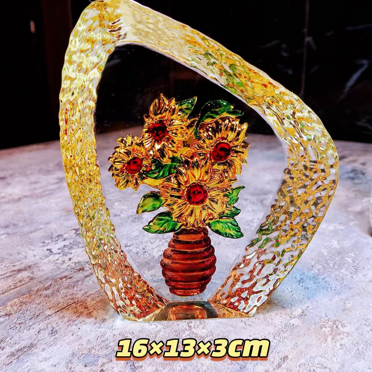 Handmade Crystal Sunflower Ornament Resin Mold