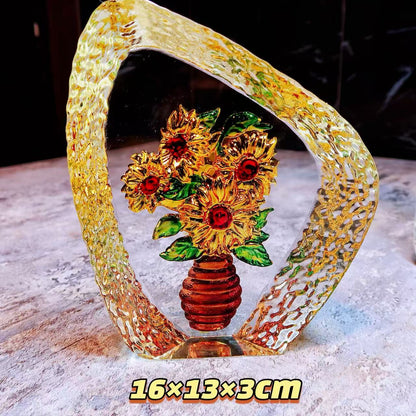 Handmade Crystal Sunflower Ornament Resin Mold