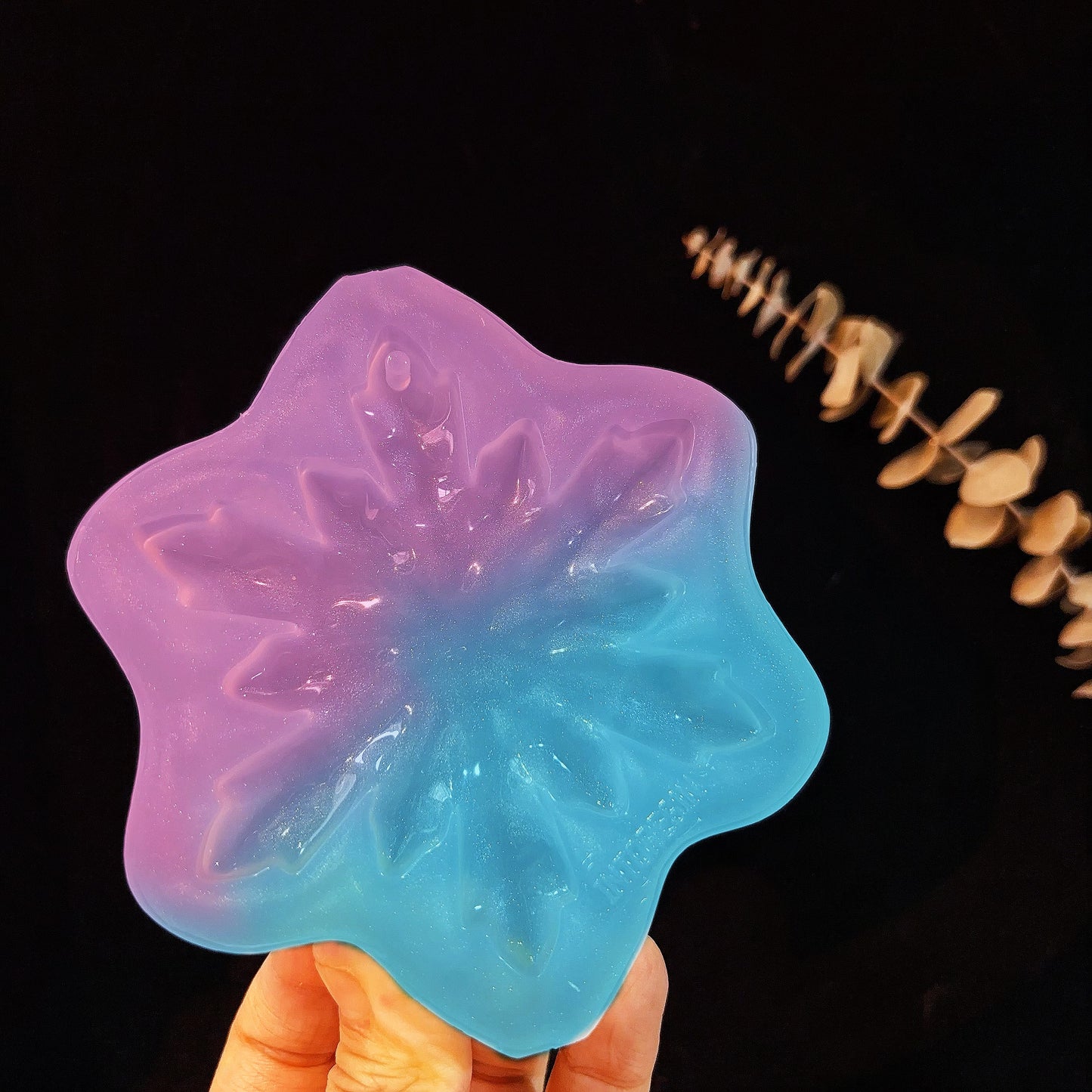 Handmade Water Ripple Snowflake Pendant Resin Mold