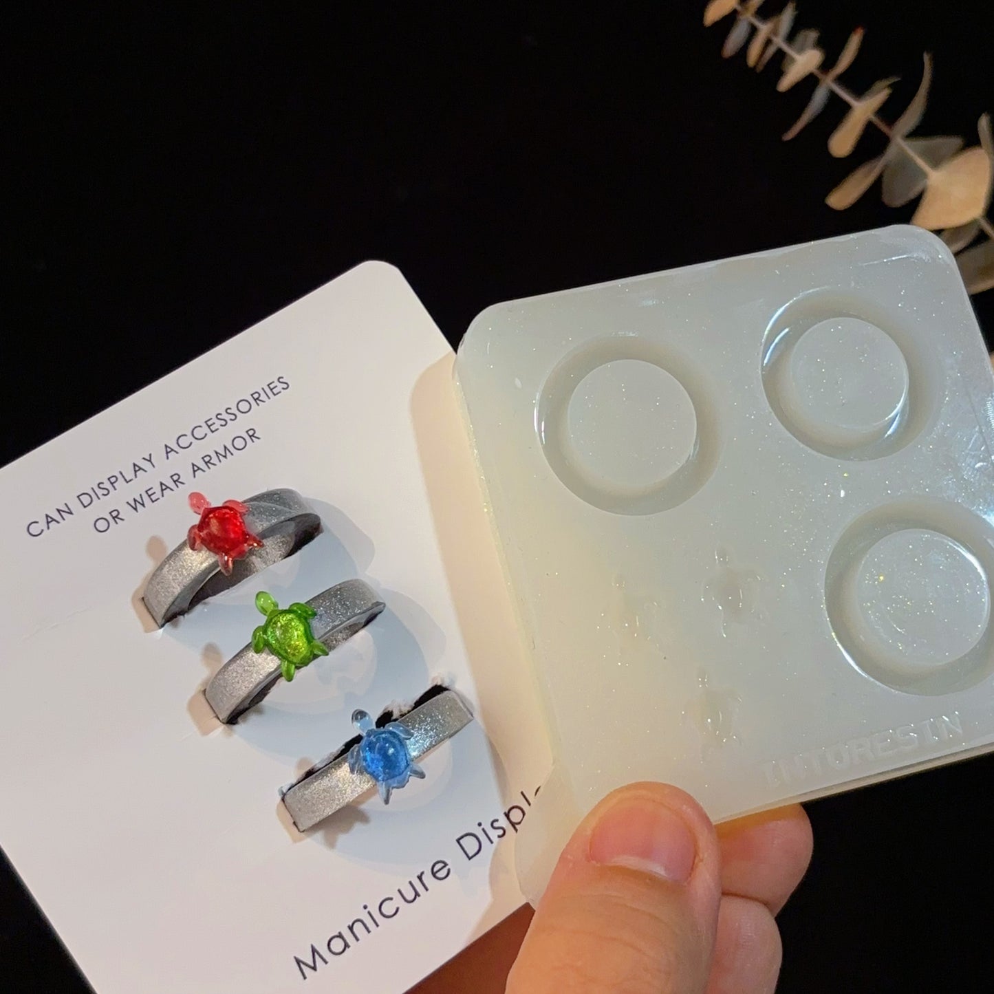 Handmade Mini Turtle Ring Resin Mold