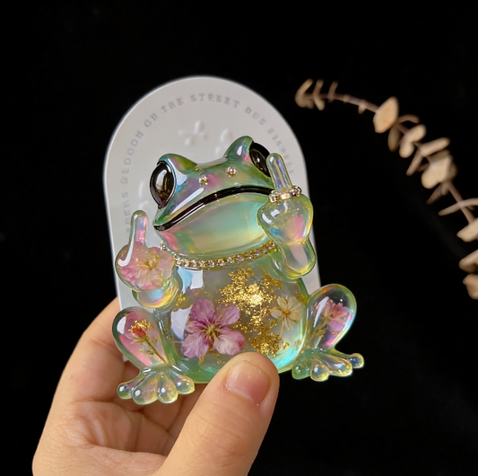 Handmade Shiny Cheeky Frog Ornament Resin Mold