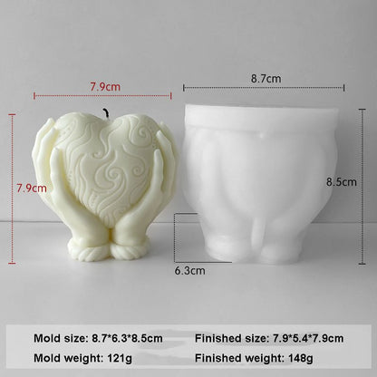 Hand Holding Love Ornament Resin Mold