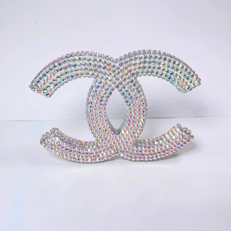 Handmade Diamond Chanel Logo Ornament Resin Molds