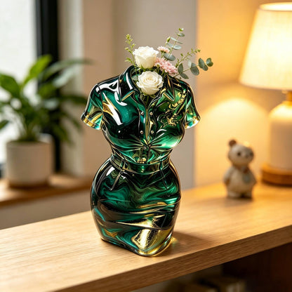 Elegant Businesswoman Pen Holder Figurine Resin Mold