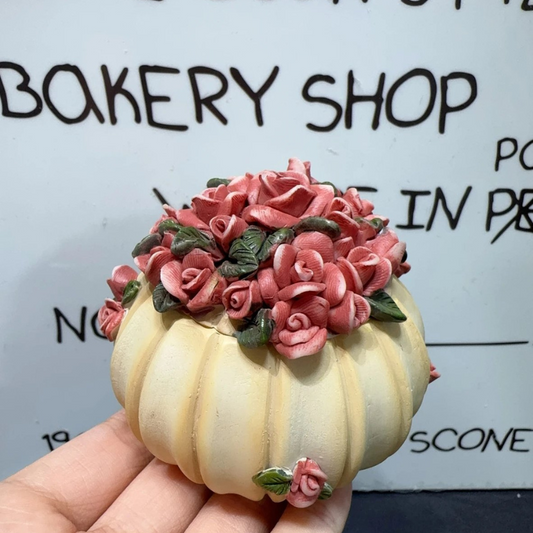 Moldes de resina para tarros de almacenamiento de joyas con forma de rosa hechos a mano 