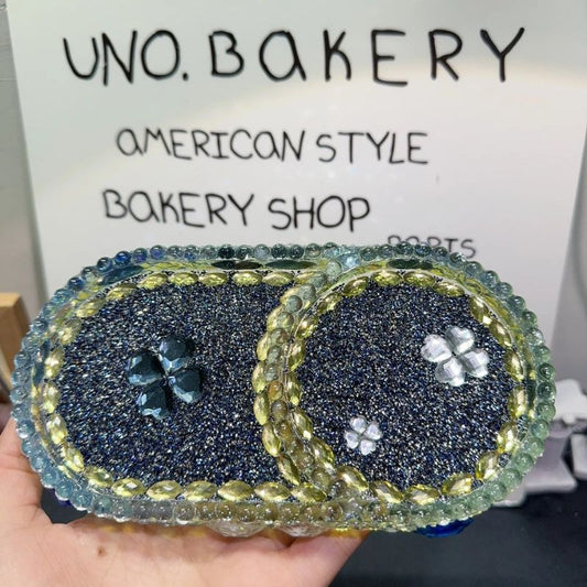 Molde de resina para bandeja de trébol de diamantes hecho a mano 