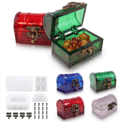 Storage Box Resin Mold Jewelry Dice Storage Box Treasure Chest Storage Box