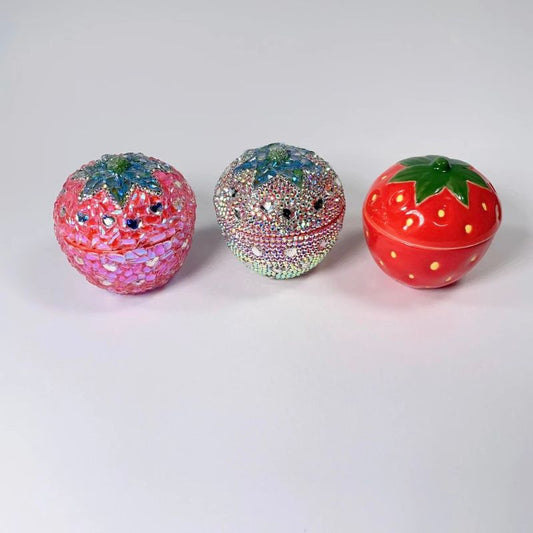 Handmade Diamond Strawberry Storage Jar Resin Mold
