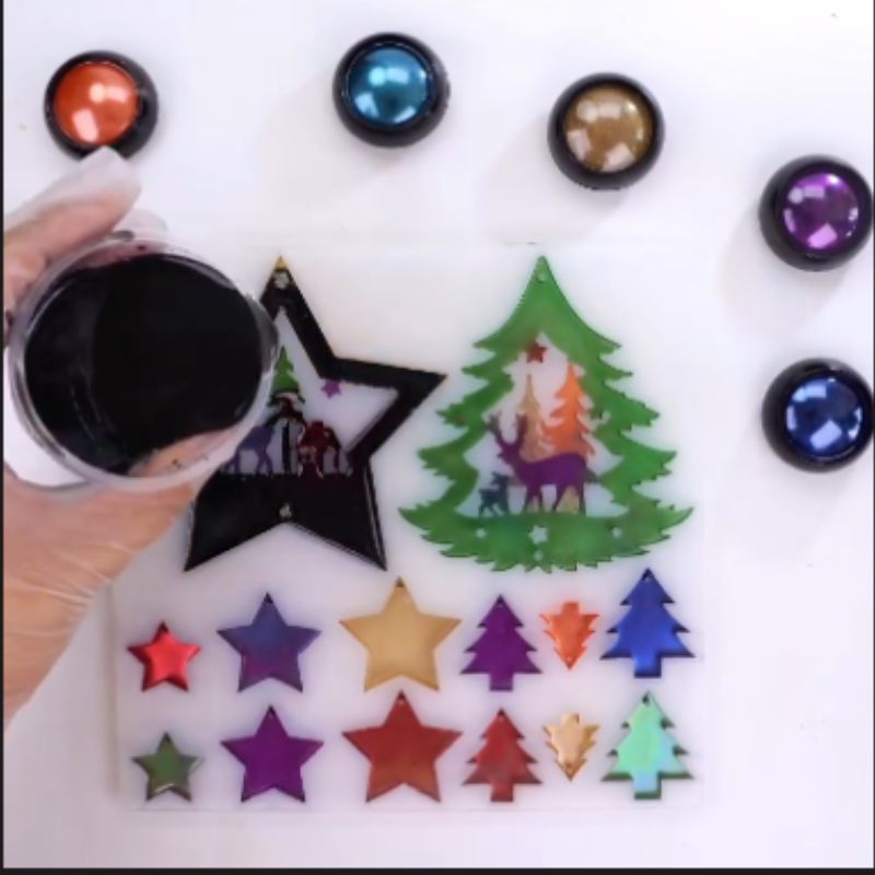 Christmas Tree Pentagram Ornament Resin Mold