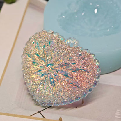 Handmade Diamond Heart Pendant Necklace with Hole Resin Mold