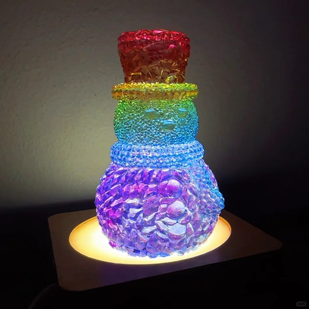 Handmade Diamond Snowman Ornament Resin Mold