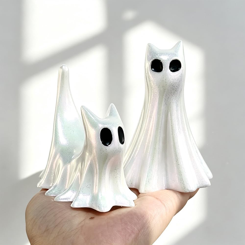 Molde de resina para adorno de gatito fantasma 
