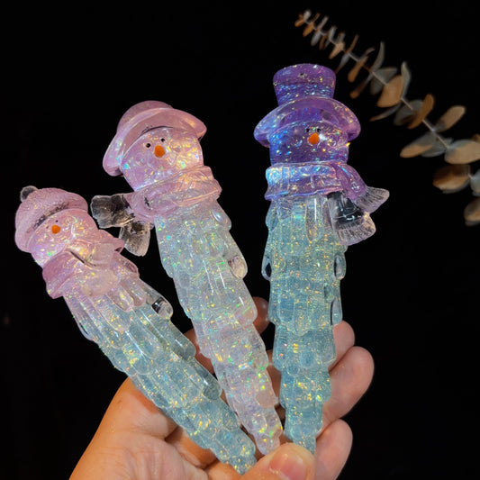 Handmade Crystal Snowman Icicle Ornament Christmas Tree Decoration Resin Molds