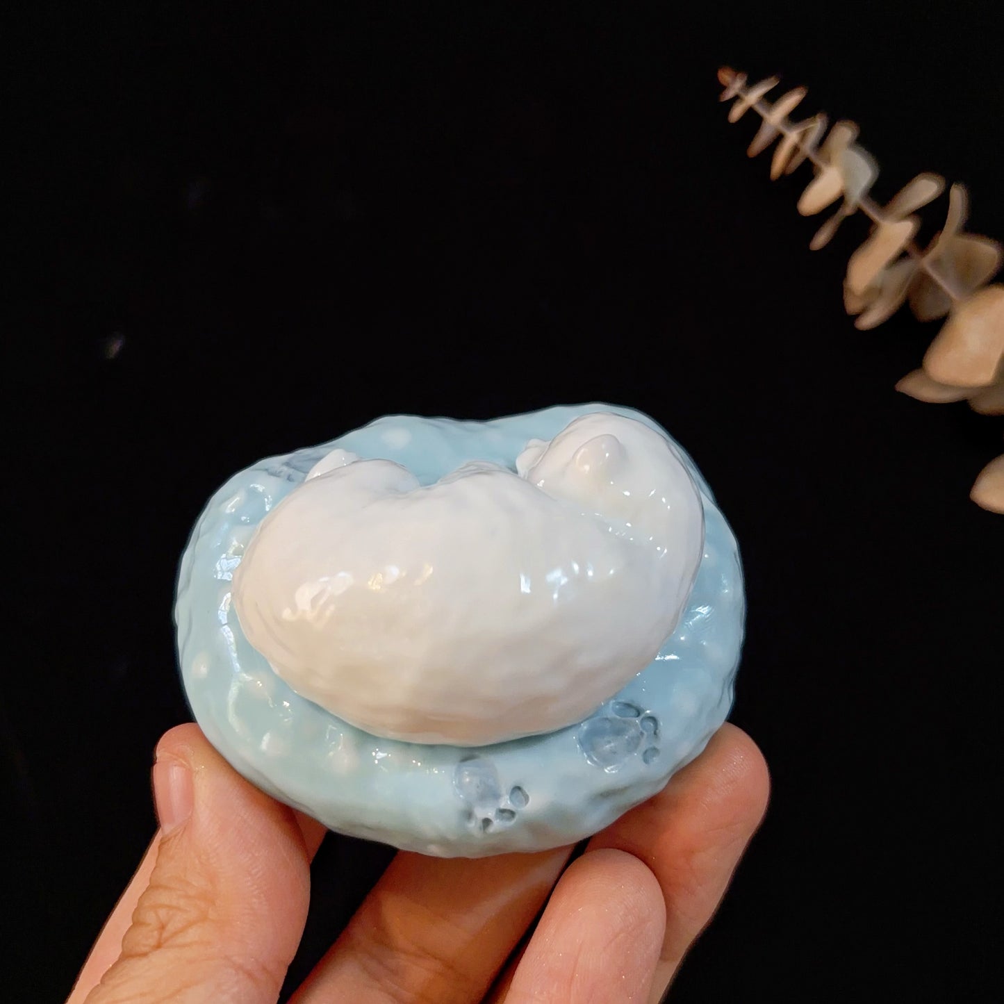 Handmade Cute Hibernating Polar Bear Ornament Resin Mold