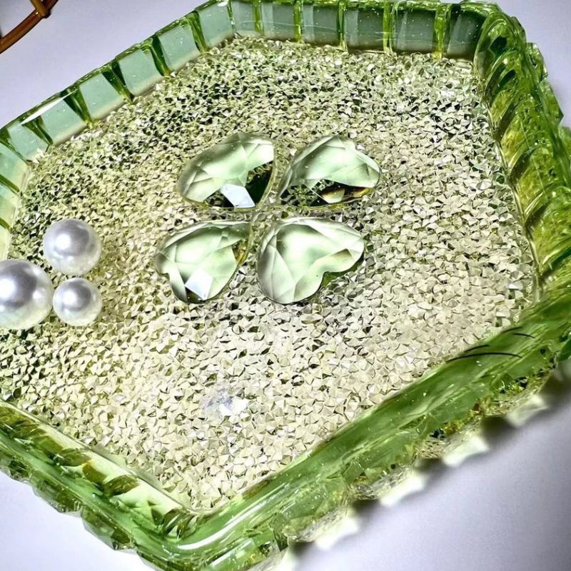 Handmade Diamond Clover Coasters Decoration Resin Molds